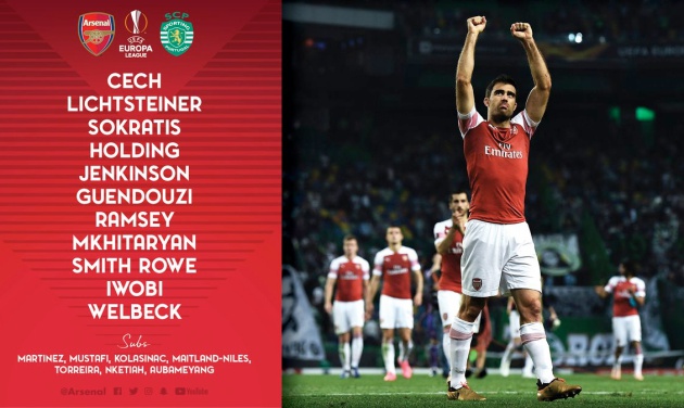 Arsenal bất ngờ thay đổi 9 vị trí để đấu với Sporting Lisbon