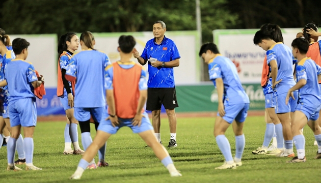 ĐT nữ Việt Nam chuẩn bị đấu Philippines với tâm lý vững vàng