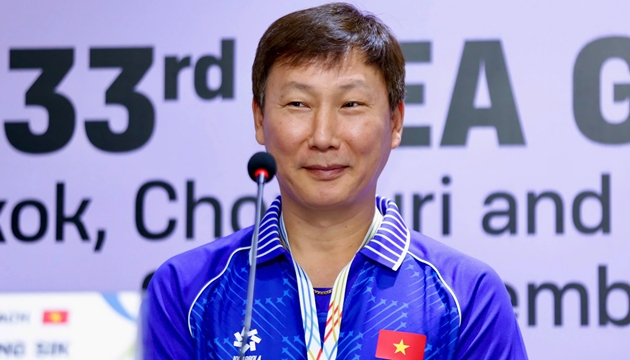 HLV Kim Sang-sik tự tin U22 Việt Nam sẽ giành vàng tại SEA Games 33