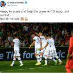 Ronaldo gửi thông điệp khi ghi bàn đầu tiên cho Man Utd