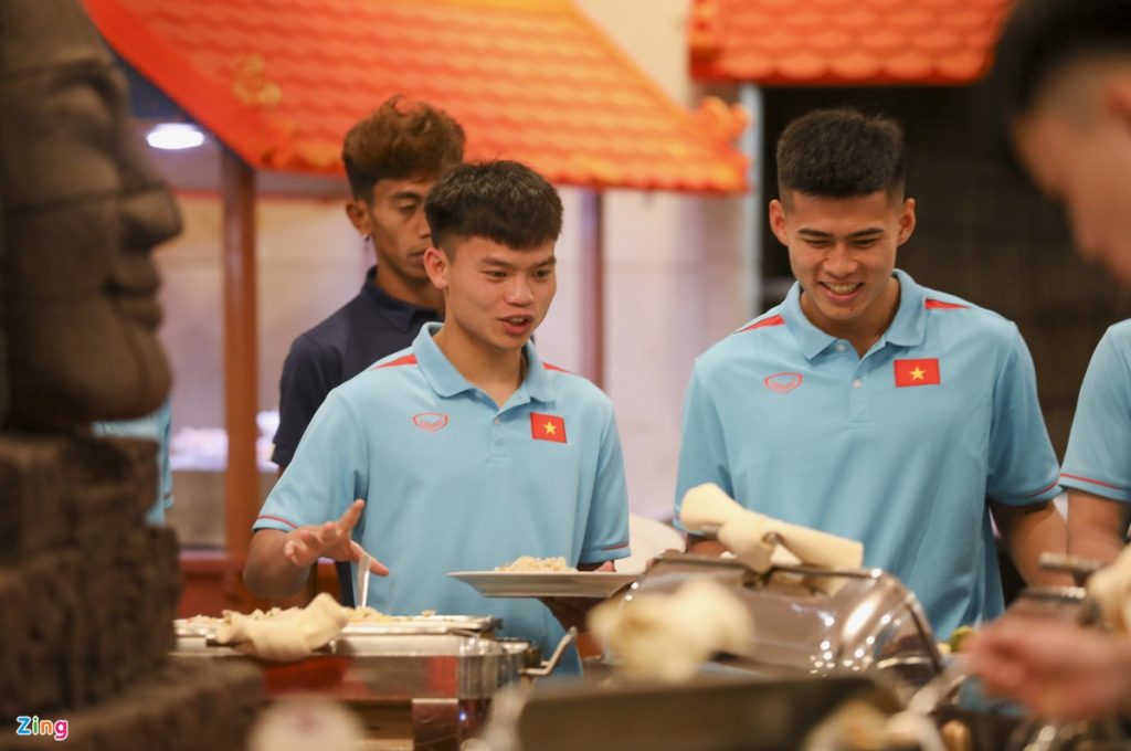 Thực đơn dùng bữa của U22 Việt Nam tại Campuchia