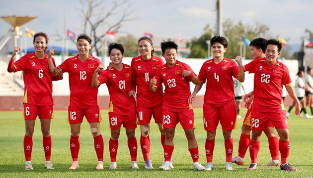 Tuyển nữ Việt Nam thắng 5-0 Indonesia, vào chung kết SEA Games 33